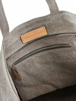 Zipped Linen Tote Bag Le Cabas Sequins VANESSA BRUNO -Sacs Soldes Magasin 716064