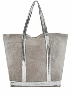 Zipped Linen Tote Bag Le Cabas Sequins VANESSA BRUNO