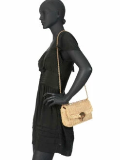 Crossbody Bag Moon Raffia VANESSA BRUNO -Sacs Soldes Magasin 738875