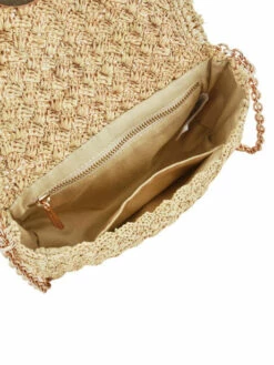 Crossbody Bag Moon Raffia VANESSA BRUNO -Sacs Soldes Magasin 738876