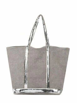 Medium ++ Cabas Tote Bag Linnen Sequins VANESSA BRUNO