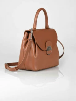 Leather Foulonn� Pia Top-handle Bag LANCASTER -Sacs Soldes Magasin 842788