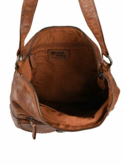 Shoulder Bag Utility Leather BASILIC PEPPER -Sacs Soldes Magasin 853818