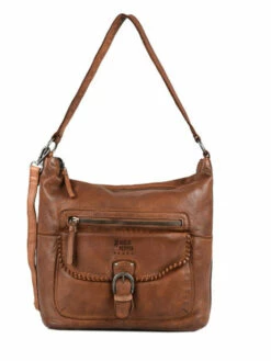 Shoulder Bag Utility Leather BASILIC PEPPER
