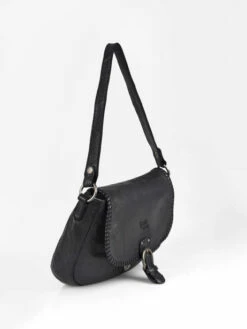 Crossbody Bag Utility Leather BASILIC PEPPER -Sacs Soldes Magasin 853835