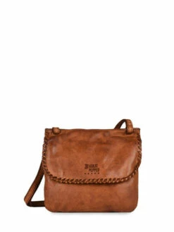 Shoulder Bag Utility Leather BASILIC PEPPER