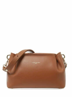 Leather Foulonn� Double Crossbody Bag LANCASTER