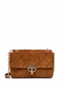 Suede Leather Moon Shoulder Bag VANESSA BRUNO