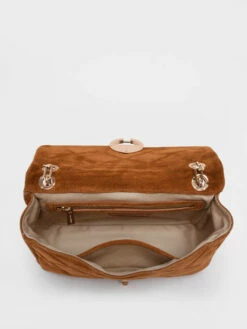 Suede Leather Moon Shoulder Bag VANESSA BRUNO -Sacs Soldes Magasin 926427