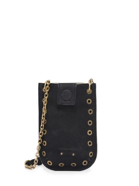 Suede Leather Zippy Phone Pouch VANESSA BRUNO -Sacs Soldes Magasin 926475