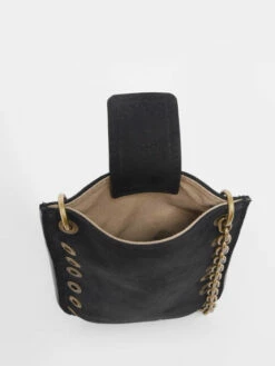 Suede Leather Zippy Phone Pouch VANESSA BRUNO -Sacs Soldes Magasin 926477