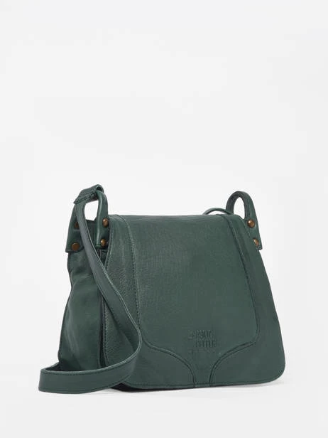 Leather Crossbody Bag Cow BASILIC PEPPER 3 Leather Crossbody Bag Cow BASILIC PEPPER – Image 3