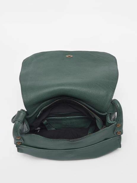 Leather Crossbody Bag Cow BASILIC PEPPER 4 Leather Crossbody Bag Cow BASILIC PEPPER – Image 4