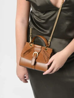 Small Leather Crossbody Bag Nomade ETRIER -Sacs Soldes Magasin 932954