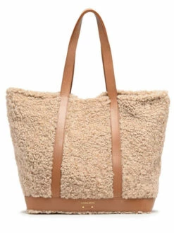 Shearling Tote Bag With Leather VANESSA BRUNO