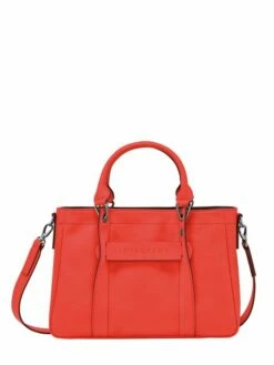 Zipped Leather Satchel Longchamp 3D LONGCHAMP