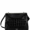 Medium Leather Ninon Croco Handbag LANCEL