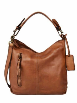 Leather Dewashed Shoulder Bag MILANO