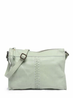 Leather Cow Crossbody Bag BASILIC PEPPER
