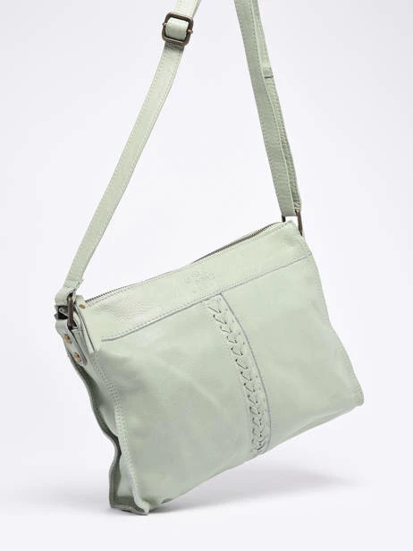 Leather Cow Crossbody Bag BASILIC PEPPER 3 Leather Cow Crossbody Bag BASILIC PEPPER – Image 3