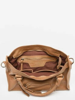 Leather Pop Satchel BASILIC PEPPER -Sacs Soldes Magasin 961471