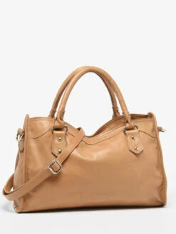 Leather Pop Satchel BASILIC PEPPER -Sacs Soldes Magasin 961472