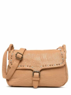 Cross Body Tas Stone Leather BASILIC PEPPER