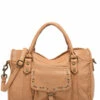 Satchel Stone Leather BASILIC PEPPER