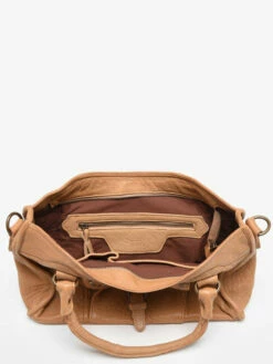 Satchel Stone Leather BASILIC PEPPER -Sacs Soldes Magasin 961556