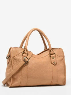 Satchel Stone Leather BASILIC PEPPER -Sacs Soldes Magasin 961557