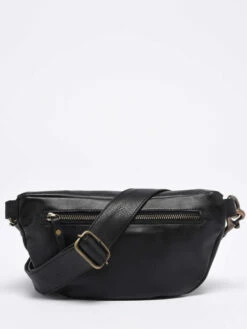 Leather Cow Belt Bag BASILIC PEPPER -Sacs Soldes Magasin 961959