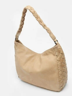 Shoulder Bag Obbo Leather BASILIC PEPPER -Sacs Soldes Magasin 973789