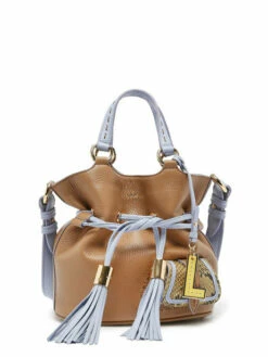 Small Leather Premier Flirt Python Bucket Bag LANCEL