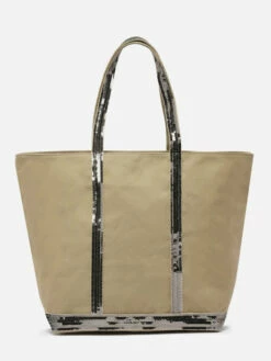 Zipped Shoulder Bag Le Cabas Sequins VANESSA BRUNO -Sacs Soldes Magasin 981397