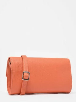 Leather Madrid Clutch With Shoulder Strap HEXAGONA -Sacs Soldes Magasin 983662