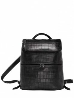 Leather Backpack Croco Block LONGCHAMP
